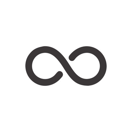 Infinity Symbol Icon Vector for User Interface Websites and Mobile Applications