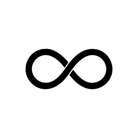 Infinity Symbol Icon Vector for User Interface Websites and Mobile Applicationsのイラスト素材