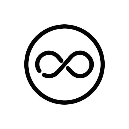 Infinity Symbol Icon Vector for User Interface Websites and Mobile Applications