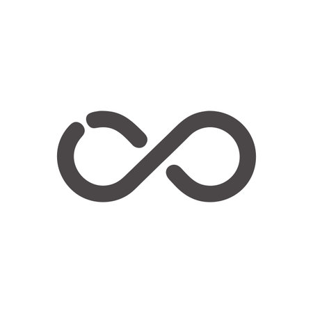 Infinity Symbol Icon Vector for User Interface Websites and Mobile Applications