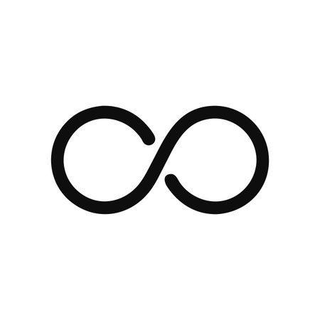 Infinity Symbol Icon Vector for User Interface Websites and Mobile Applications