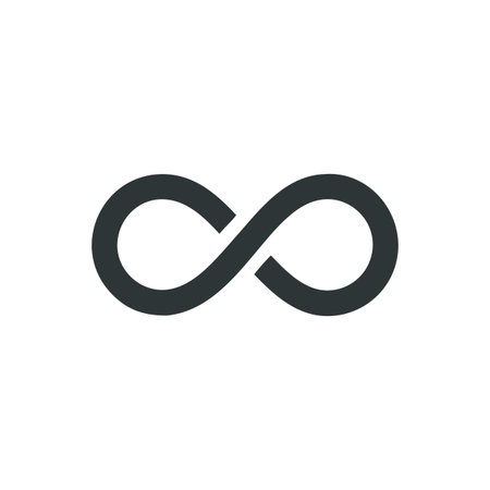 Infinity Symbol Icon Vector for User Interface Websites and Mobile Applications