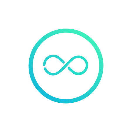 Infinity Symbol Icon Vector for User Interface Websites and Mobile Applications