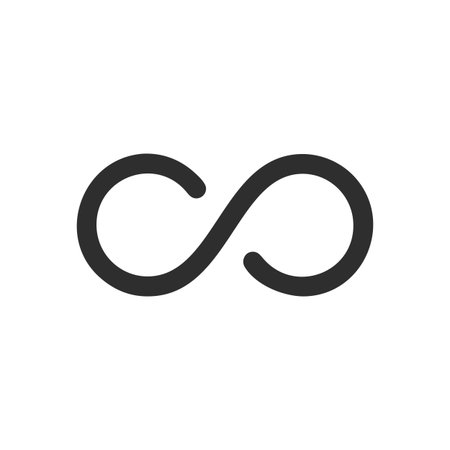 Infinity Symbol Icon Vector for User Interface Websites and Mobile Applications