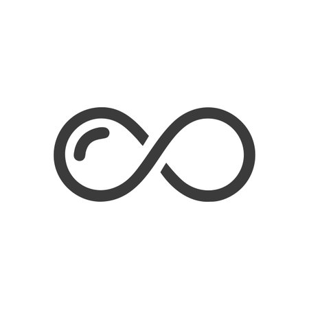 Infinity Symbol Icon Vector for User Interface Websites and Mobile Applicationsのイラスト素材