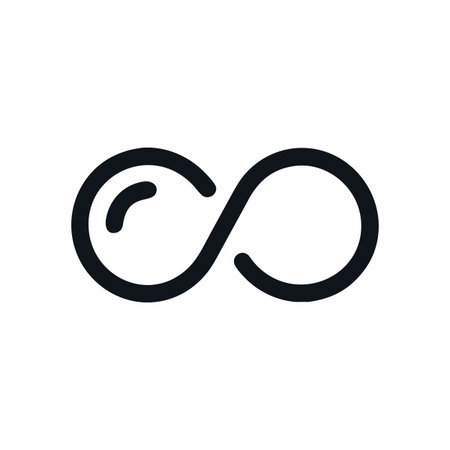 Infinity Symbol Icon Vector for User Interface Websites and Mobile Applications