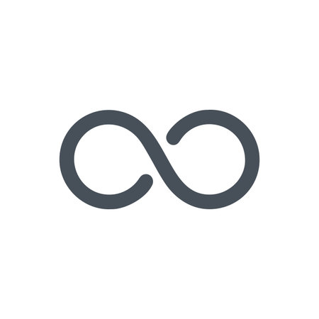 Infinity Symbol Icon Vector for User Interface Websites and Mobile Applications