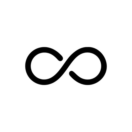 Infinity Symbol Icon Vector for User Interface Websites and Mobile Applications