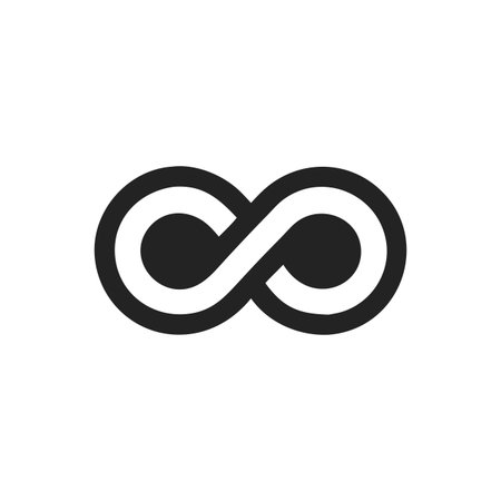 Infinity Symbol Icon Vector for User Interface Websites and Mobile Applicationsのイラスト素材