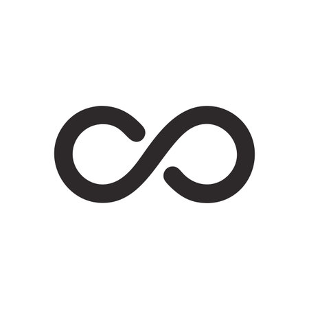 Infinity Symbol Icon Vector for User Interface Websites and Mobile Applicationsのイラスト素材