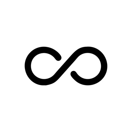 Infinity Symbol Icon Vector for User Interface Websites and Mobile Applications