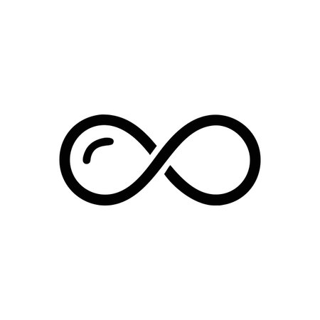 Infinity Symbol Icon Vector for User Interface Websites and Mobile Applications