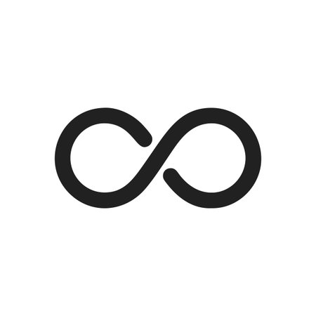 Infinity Symbol Icon Vector for User Interface Websites and Mobile Applications