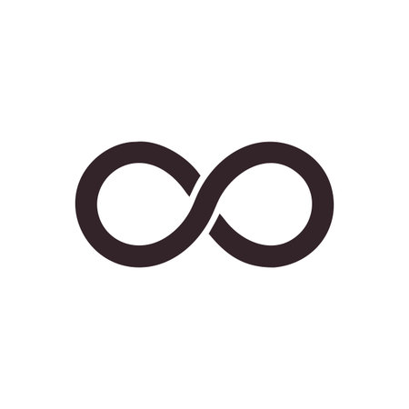 Infinity Symbol Icon Vector for User Interface Websites and Mobile Applications