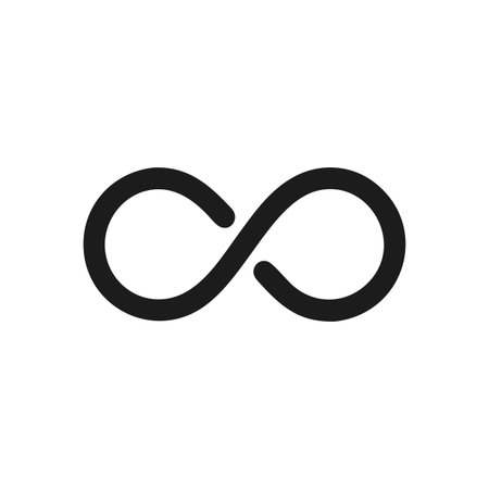 Infinity Symbol Icon Vector for User Interface Websites and Mobile Applicationsのイラスト素材