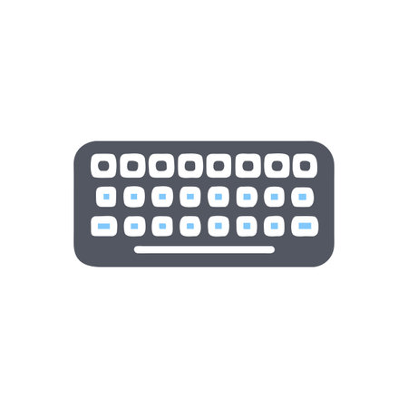 Keyboard Icon Vector for User Interface Websites and Mobile Applications