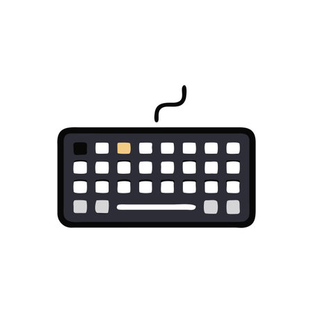 Keyboard Icon Vector for User Interface Websites and Mobile Applications