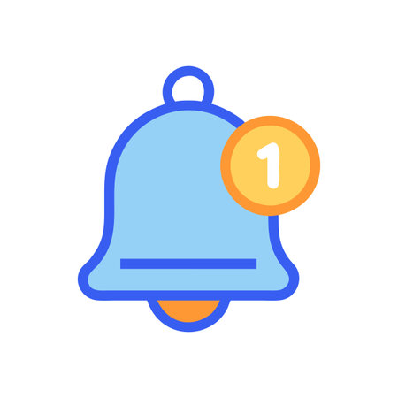Notification Bell Icon Vector for User Interface Websites and Mobile Applications