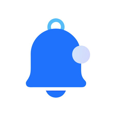 Notification Bell Icon Vector for User Interface Websites and Mobile Applications