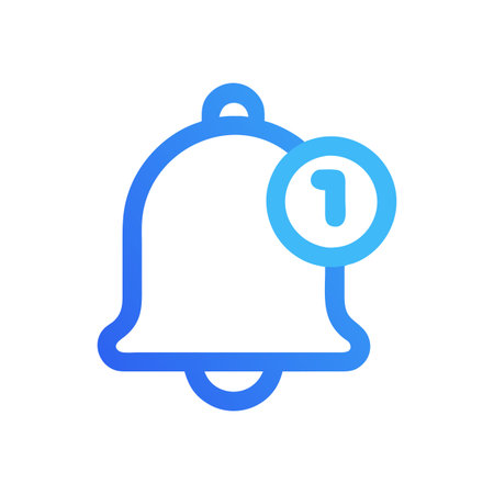 Notification Bell Icon Vector for User Interface Websites and Mobile Applications