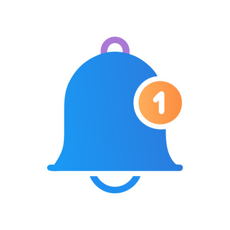 Notification Bell Icon Vector for User Interface Websites and Mobile Applications