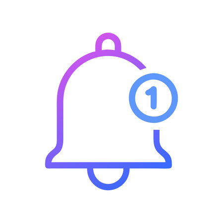 Notification Bell Icon Vector for User Interface Websites and Mobile Applications
