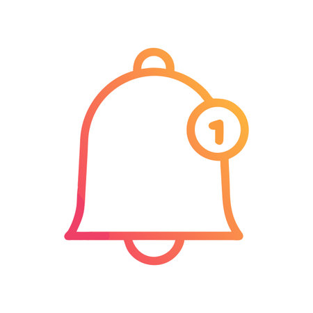 Notification Bell Icon Vector for User Interface Websites and Mobile Applications