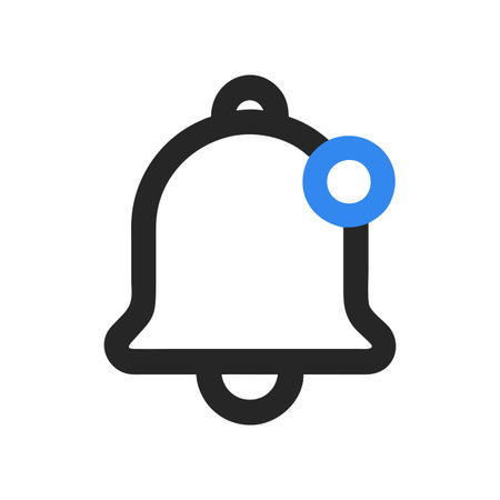 Notification Bell Icon Vector for User Interface Websites and Mobile Applications