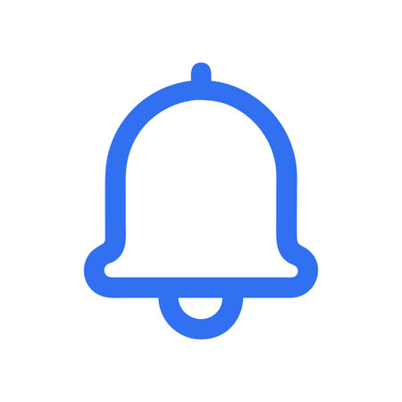 Notification Bell Icon Vector for User Interface Websites and Mobile Applications