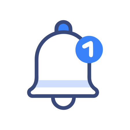 Notification Bell Icon Vector for User Interface Websites and Mobile Applications
