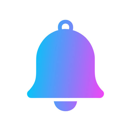 Notification Bell Icon Vector for User Interface Websites and Mobile Applications