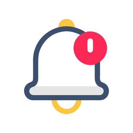 Notification Bell Icon Vector for User Interface Websites and Mobile Applications