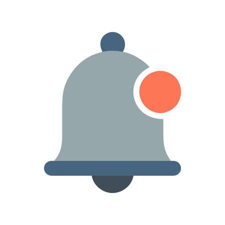 Notification Bell Icon Vector for User Interface Websites and Mobile Applications