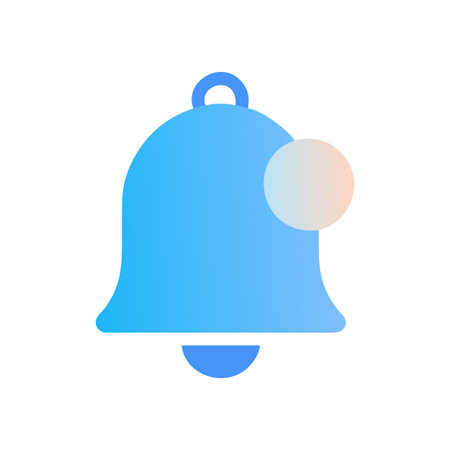 Notification Bell Icon Vector for User Interface Websites and Mobile Applications