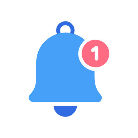Notification Bell Icon Vector for User Interface Websites and Mobile Applications