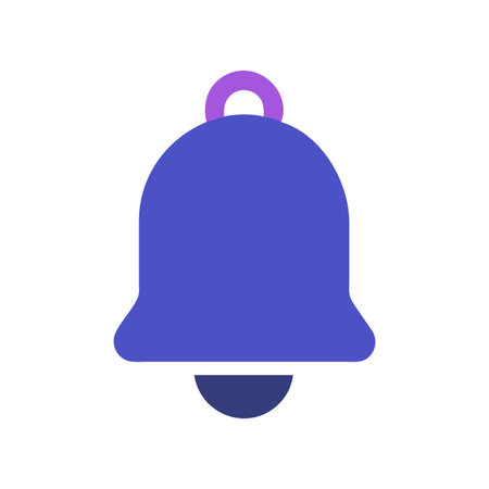 Notification Bell Icon Vector for User Interface Websites and Mobile Applicationsのイラスト素材