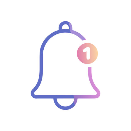 Notification Bell Icon Vector for User Interface Websites and Mobile Applications