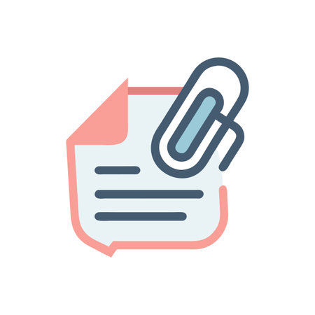 Paper Clip  Icon Vector for User Interface Websites and Mobile Applicationsのイラスト素材