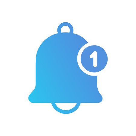 Notification Bell Icon Vector for User Interface Websites and Mobile Applications