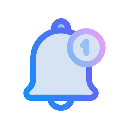 Notification Bell Icon Vector for User Interface Websites and Mobile Applicationsのイラスト素材