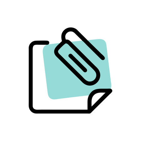 Paper Clip  Icon Vector for User Interface Websites and Mobile Applicationsのイラスト素材