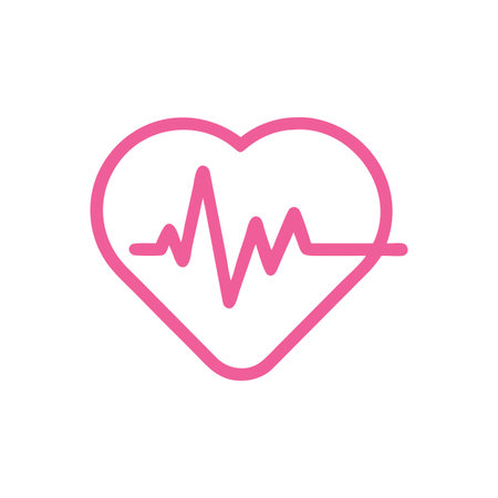 Heart Beat EKG Icon Vector for User Interface Websites and Mobile Applicationsのイラスト素材