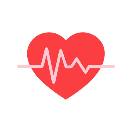 Heart Beat EKG Icon Vector for User Interface Websites and Mobile Applications