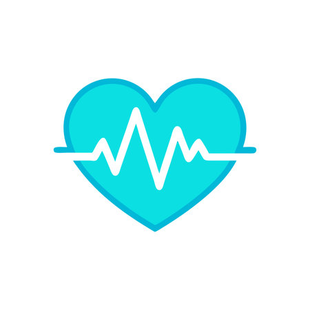 Heart Beat EKG Icon Vector for User Interface Websites and Mobile Applicationsのイラスト素材