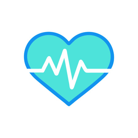 Heart Beat EKG Icon Vector for User Interface Websites and Mobile Applications