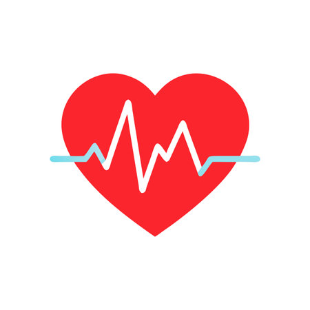 Heart Beat EKG Icon Vector for User Interface Websites and Mobile Applications