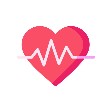 Heart Beat EKG Icon Vector for User Interface Websites and Mobile Applicationsのイラスト素材