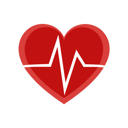 Heart Beat EKG Icon Vector for User Interface Websites and Mobile Applicationsのイラスト素材