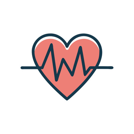 Heart Beat EKG Icon Vector for User Interface Websites and Mobile Applications