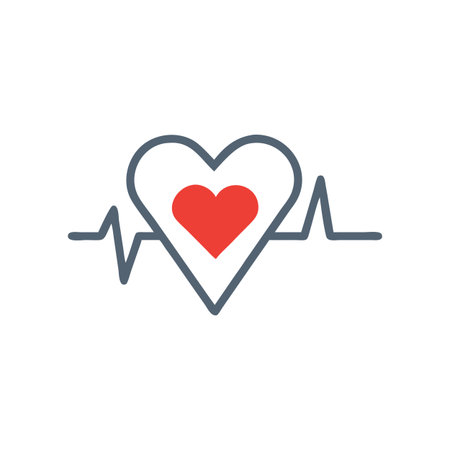 Heart Beat EKG Icon Vector for User Interface Websites and Mobile Applicationsのイラスト素材